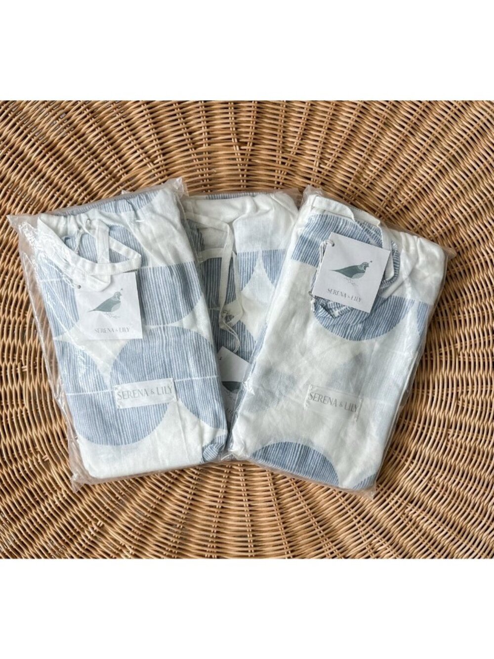 NEW Serena & Lily Seaport Euro Pillow Sham-Harbor Blue/White